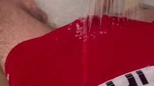 CUMSHOT IN THE SHOWER WITH WET UNDERPANTS (FULL VIDEO ON ONLYFANS)