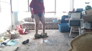 Hubby Wets Wife's Pants and Panties