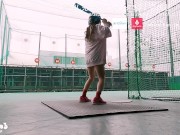 素人巨乳女子とバッセンデート後にお風呂で汗だくペッパーミル手コキフェラで大量顔射　日本人　カップル　主観　おっぱい　スタイル抜群　美女　ハメ撮り　個人撮影　手コキ　無修正　まろちゃんねる 5/16