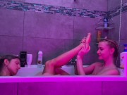 Bathroom lesbian feet licking 10/16