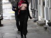 Teaser - Boobs out on a rainy day 13/16