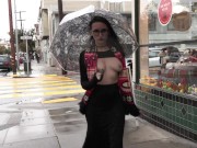 Teaser - Boobs out on a rainy day 5/16