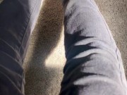 Two socked feet rub against one another - SFW 7/16