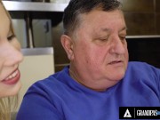 GrandpasFuckTeens - Hot Teen Sucks and Fucks A Grandpa Cock Until He Cums In Her Mouth 2/16