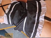 Caught his maid Rem for masturbation and made her have orgasms from his cock 3/16