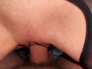 Sexy girl came to her friend's place but was met by the stepfather 15/16