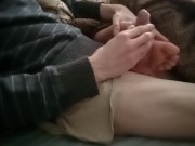 Polskie Porno Wielki spust na stopy spiacej Belli 1/16