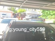 ALMOST CAUGHT !! Neighbor suckin my dick 10/16