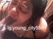 ALMOST CAUGHT !! Neighbor suckin my dick 14/16