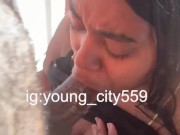 ALMOST CAUGHT !! Neighbor suckin my dick 7/16