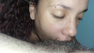 cracking dick in my mouth and making him ejaculate hot, I licked the cum,he gave me creampei again😋
