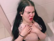 Bitch suffers while I piss on her (golden rain) 16/16