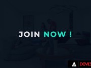 Bisexual Threesome With Hot Babe And Two Big Cocks 1/16