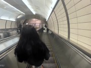 RISKY BLOWJOB, MADE HIM CUM ON NYC SUBWAY 2/16