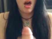 Hot teen Violette Black gives a very hot handjob & deepthroat P.O.V 11/16