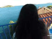 Public sex on the meadow with a stranger! Ass and pussy creampie and facial cumshot 10/16