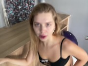 Risky public blowjob in the gym. Fast cum. Cumwalk with Californiababe 9/16