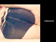 Rubbing my butt in short shorts on the floor! 3/16