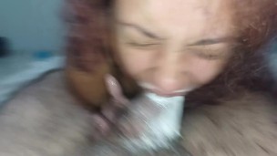 fucked his dick in the back of my throat making my eyes water filling my mouth with2extreme creampie