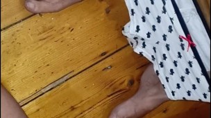 Cum on my panties and feet