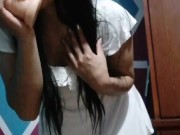 Jugando con un consolador que me regaló un seguidor (esposo cornudo . Hot wife) 4/16