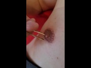 Messy nipple torture, spit and cum eating. Closeups and pure pleasure 4/16