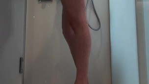 Washing Big Dick In Shower