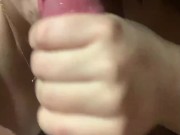 Too much cum in mouth after sucking by hot blonde 2/16