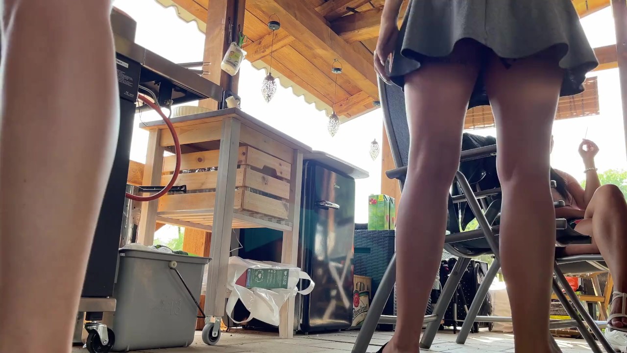 Short Skirt Miniskirt wearing No Underwear Tight Pussy Bare ...