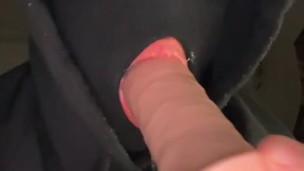 Twink latino makes deep throat and sucks a huge dildo