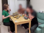 「初複数プレイ」彼の後輩君が食事に来てノーブラで対応したら後輩君とエッチな流れに❤寝取られちゃった❤爆笑も「前編です」 NTR/日本人/熟女/巨乳/パイパン/無修正/潮吹き/変態/中出し/人妻/浮気 4/16