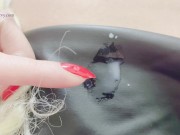 Cum is on my very short skirt! 1/16