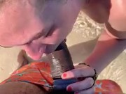 BLONDE BRITISH WOMEN RECEIVES HARDCORE BBC MOUTHFUCK IN JAMACIAN SEA