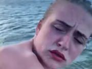 NAUGHTY BRITISH BLONDE TAKES HARD BBC IN ASS OUTDOORS IN PUBLIC IN JAMACIAN SEA 14/16