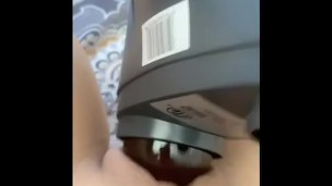 FAT PUSSY ORGASMS ON PULSATING MASSAGER