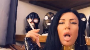 TS VIPER AMBER GOLD BOOT WORSHIPPING SMOKING 120 MM CREAM CUMSHOT