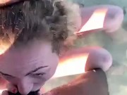 BRITISH BLONDE RECEIVES BIG CUM LOAD ALL OVER HER FACE AFTER GIVING DEEP BLOWJOB IN JAMACIAN SEA 11/16