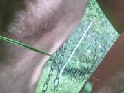 enchaîné nue pres de l autoroute, self bondage 8/16