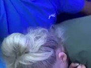 BLONDE GIVES RISKY BLOWJOB ON BUS 11/16