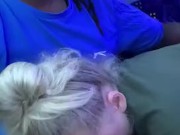 BLONDE GIVES RISKY BLOWJOB ON BUS 16/16