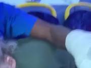 BLONDE GIVES RISKY BLOWJOB ON BUS 2/16