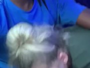 BLONDE GIVES RISKY BLOWJOB ON BUS 5/16