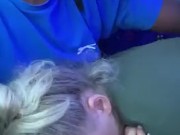 BLONDE GIVES RISKY BLOWJOB ON BUS 7/16