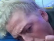 BLONDE GIVES RISKY BLOWJOB ON BUS PART 2 10/16