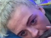 BLONDE GIVES RISKY BLOWJOB ON BUS PART 2 16/16