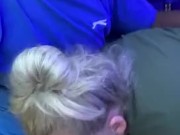 BLONDE GIVES RISKY BLOWJOB ON BUS PART 2 6/16