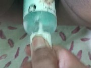 Putting sanitizer bottle in Neha's pussy 5/16