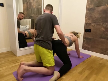 Stepsister Needed Help During Yoga But Got Fucked Instead