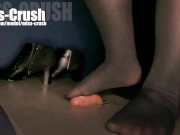 I crush his dick with my black boots and he cums 10/16