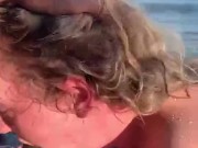HORNY BLONDE DEEP THROATING BBC OUTSIDE IN PUBLIC ON JAMACIAN BEACH 14/16